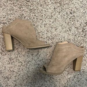 Tan block heels